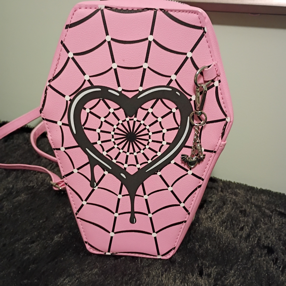 Monster High Pink Spider Web Coffin Shaped Backpack